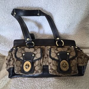 Stylish Black and Brown Women's Handbag